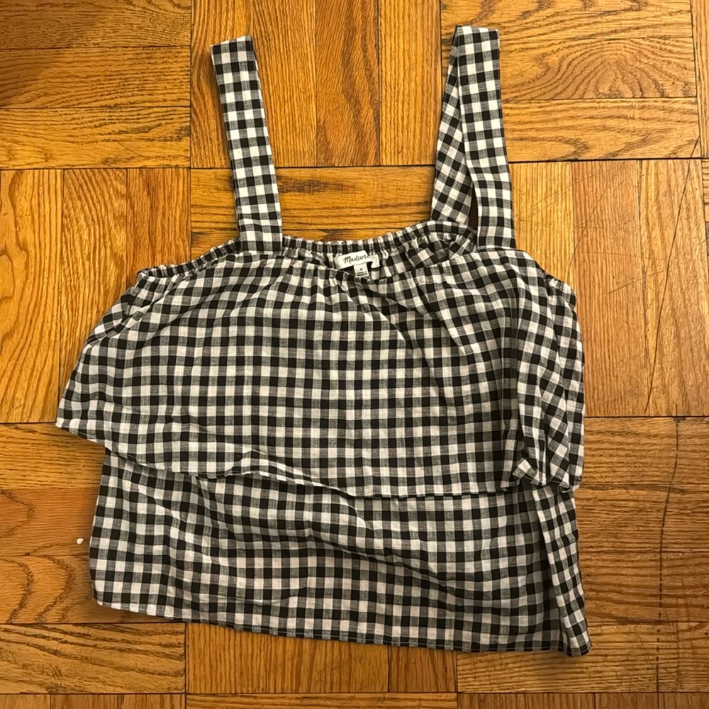SUPER CUTE TIED MADEWELL GINGHAM TANK